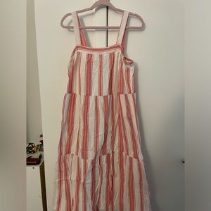Loft striped midi dress